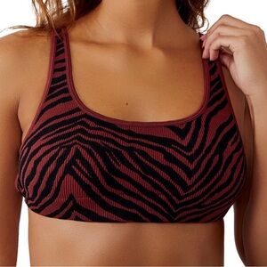 NWT Free People Printed Sienna Strappy Bra in Large/XL